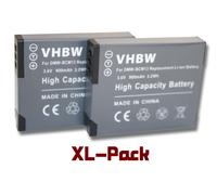 vhbw 2x Batterie compatible avec Panasonic Lumix DMC-TZ56, DMC-TZ40, DMC-TZ41, DMC-FT5, DMC-TS5, DMC-FT7 appareil photo (900mAh, 3,6V, Li-ion)