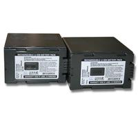 vhbw 2x Batterie compatible avec Panasonic NV-EX21, NV-EX1, NV-DX3, NV-DS990, NV-GS11, NV-GS1, NV-EX3 caméra vidéo caméscope (5400mAh, 7,4V, Li-ion)