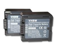 vhbw 2X Batterie Compatible avec Panasonic SDR-H280, SDR-H40, SDR-H50, SDR-H60, SDR-H80 caméra vidéo (1000mAh, 7,2V, Li-ION) avec Puce d'information