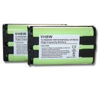 vhbw 2x Batterie compatible avec Panasonic TL96411 téléphone fixe sans fil (850mAh, 3,6V, NiMH) vert