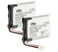 Vhbw 2x Batterie Compatible Avec Plantronics Savi 8210, W8210 Casque Audio, Écouteurs Sans Fil (510mah, 3,7v, Li-Polymère)