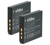 vhbw 2x Batterie compatible avec Rollei DXG-5C0, DA101, DXG-5C0V, DA-101, DXG-5C8V, DXG 5C8VR, DXG-599V appareil photo (650mAh, 3,6V, Li-ion)