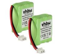 vhbw 2X Batterie Compatible avec Sagem D15T, D10T téléphone Fixe sans Fil (320mAh, 3,6V, NiMH) Vert