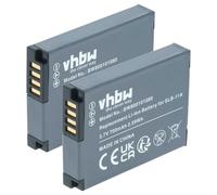 vhbw 2X Batterie Compatible avec Samsung Digimax WB2000, ST5000, ST1000, WB5500, WB5000, ST5500, WB100, WB1000 Appareil Photo (700mAh, 3,6V, Li-ION)