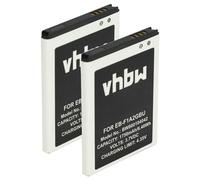 vhbw 2X Batterie Compatible avec Samsung Galaxy EK-GC120, Camera EK-GC100Z, Camera EK-GC110, GT-i9105P téléphone Portable (1750mAh, 3,7V, Li-ION)