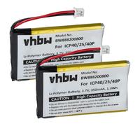 vhbw 2X Batterie Compatible avec Sena SMH-5 Casque Audio