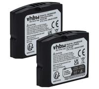 vhbw 2X Batterie Compatible avec Sennheiser Set 830 S, Set 830 TV, Set 840, Set 840 S, Set 840 TV Casque et écouteurs sans Fil (140mAh, 3,7V)