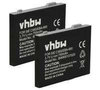 vhbw 2X Batterie Compatible avec Siemens CF65, CFX65, CT75, CT72, CT66 | pour CFX-65, CTX65, CF63, CF75 téléphone fixe sans fil (750mAh, 3,7V, Li-ion)
