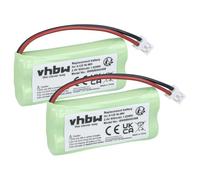 vhbw 2X Batterie Compatible avec Siemens Gigaset AS140 Duo | AS140, AL140, AS14, AL14H, AL145, AL145 DUO téléphone fixe sans fil (800mAh, 2,4V, NiMH)