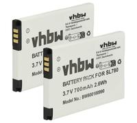 vhbw 2X Batterie Compatible avec Siemens Gigaset SL450, SL400H, SL350H, SL350, SL400A, SL400 téléphone Fixe sans Fil (700mAh, 3,7V, Li-ION)