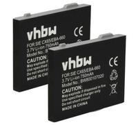 vhbw 2x Batterie compatible avec Siemens OpenStage M3 téléphone fixe sans fil (750mAh, 3,7V, Li-ion)