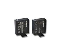 vhbw 2x Batterie compatible avec Sjcam SJ5000X, SJ7000, SJ8000, SJ6000 caméra vidéo caméscope (900mAh, 3,7V, Li-polymère) avec puce d'information