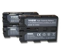 vhbw 2x Batterie compatible avec Sony Alpha SLT-A57, SLT-A57K, SLT-A57M, SLT-A57Y, SLT-A58, SLT-A58K appareil photo (1200mAh, 7,2V, Li-ion)