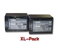 vhbw 2x Batterie compatible avec Sony caméscope FDR-AX53, FDR-AX700, FDR-AX53E caméra vidéo caméscope (1300mAh, 7,2V, Li-ion) avec puce d'information