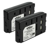 vhbw 2x Batterie compatible avec Sony CCD-F340E, CCD-F355, CCD-F350E, CCD-F36, CCD-F355E, CCD-F360 caméra vidéo caméscope (2000mAh, 6V, NiMH)