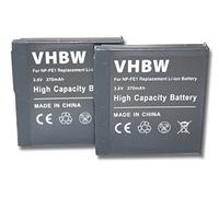 vhbw 2X Batterie Compatible avec Sony Cybershot DSC-T7, DSC-T7B, DSC-T7S Appareil Photo (370mAh, 3,6V, Li-ION) - Remplacement pour NP-FE1