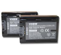 vhbw 2x Batterie compatible avec Sony HDR-HC5(E), HDR-HC7(E), HDR-CX6(EK) caméra vidéo caméscope (500mAh, 7,2V, Li-ion) avec puce d'information