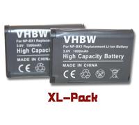 vhbw 2x Batterie compatible avec Sony HDR-PJ270E, HDR-PJ405, HDR-MV1, HDR-PJ270, HDR-HS50, HDR-PJ240 appareil photo (1000mAh, 3,6V, Li-ion)