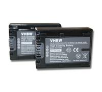 vhbw 2x Batterie compatible avec Sony HDR-XR550VE, HXR-NX100, HXR-NX5R, HXR-NX3 caméra vidéo caméscope (600mAh, 7,2V, Li-ion) avec puce d'information