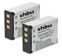 vhbw 2x Batterie compatible avec Speed HD-230Z, HD230Z caméra vidéo caméscope (1300mAh, 3,7V, Li-ion)