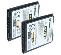vhbw 2x Batterie compatible avec Symbol MC659B, MC67 ordinateur mobile PDA scanner (3600mAh, 3,7V, Li-ion)