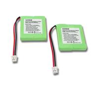 vhbw 2x Batterie compatible avec Telekom T-Easy C310 téléphone fixe sans fil (600mAh, 2,4V, NiMH) vert