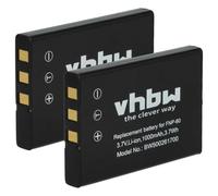 vhbw 2X Batterie Compatible avec Toshiba Camileo Pro HD, P30, P10 PX1488K, P30 PX1497K, P30 HD Pro, Pro, P20 Appareil Photo (1000mAh, 3,6V, Li-ION)