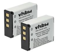 vhbw 2X Batterie Compatible avec Toshiba Camileo X400, X416HD, X416 HD, Z100, X200 caméra vidéo caméscope (1300mAh, 3,7V, Li-ION)