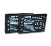 vhbw 2x Batterie compatible avec Vivitar DVR-565HD, DVR-688, DVR-710, DVR-7300X, DVR-565, DVR-830XHD appareil photo (1000mAh, 3,6V, Li-ion)