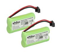 vhbw 2x Batterie compatible avec VTech DS6211-4, DS6211-3, DS62212, DS6221, DS62114, DS62113 téléphone fixe sans fil (800mAh, 2,4V, NiMH)