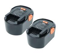vhbw 2X Batterie Compatible avec Würth Master BS 14-A Solid Combi | outil électrique (3000 mAh, NiMH, 14,4 V)