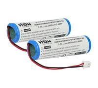 vhbw 2X Batterie Compatible avec Zafferano POLDINA L Desk Pro, L, L Pro Lampe de Chevet, de Salon (2600mAh, 3,7V, Li-ION)