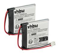 vhbw 2x Batterie compatible avec Zafferano POLDINA MICRO, LD0490F3 lampe de chevet, de salon (1900mAh, 3,7V, Li-polymère)