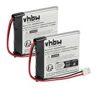 vhbw 2X Batterie Compatible avec Zafferano POLDINA Micro, LD0490F3 Lampe de Chevet, de Salon (1900mAh, 3,7V, Li-polymère)