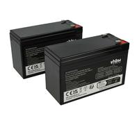 vhbw 2x Batterie pour ASI & autres types d'appareils (7200mAh, 12V, AGM)