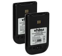 vhbw 2x Batterie remplacement pour 0486515, 3BN78404AA, 660190/R1A, 660190/R1AA, 660190/R2B pour téléphone fixe sans fil (900mAh, 3,7V, Li-ion) noir