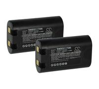 vhbw 2x Batterie remplacement pour 3M PL-200-BAT pour imprimante, scanner, imprimante d'étiquettes (1600mAh, 7,4V, Li-ion)