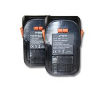 vhbw 2x Batterie remplacement pour AEG L1850R, L1850R-X4, L1890RHD, L1860R-X4, L1860RHD pour outil électrique (1500 mAh, Li-ion, 18 V)