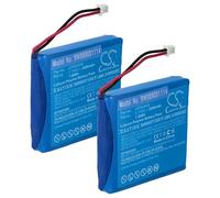 vhbw 2X Batterie Remplacement pour Albrecht ICP083448, JHHY903448A pour Radio Talkie-walkie (2000mAh, 3,7V, Li-polymère)