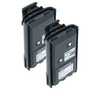 vhbw 2x Batterie remplacement pour Alinco EBP-88, EBP-88H pour radio talkie-walkie (2000mAh, 7,4V, Li-ion) - avec clip de ceinture