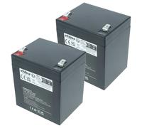 vhbw 2x Batterie remplacement pour APC RBC44, RBC43, RBC140 pour haut-parleurs, enceintes portatives (6Ah, 12,8V, LiFePO4)