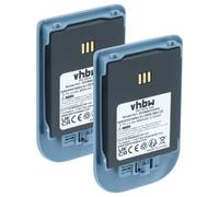 vhbw 2x Batterie remplacement pour Ascom 660190, 660190/R2B, 5530000102, 660217 pour téléphone fixe sans fil (900mAh, 3,7V, Li-ion) gris / bleu
