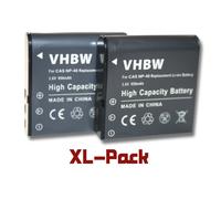 vhbw 2x Batterie remplacement pour BenQ NP-40DBA, NP-40, NP-40DCA pour appareil photo (950mAh, 3,6V, Li-ion)