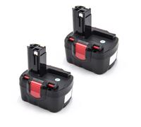 vhbw 2X Batterie Remplacement pour Bosch 2 607 335 275, 2 607 335 264, 2 607 335 263, 1617S0004W pour Outil électrique (1500 mAh, NiMH, 14,4 V)