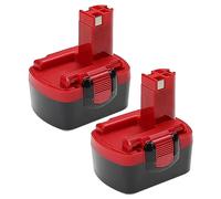 vhbw 2x Batterie remplacement pour Bosch BAT025, 2 607 335 711, 2 610 909 013, BAT038, BAT040, BAT041 pour outil électrique (2000 mAh, NiMH, 14,4 V)