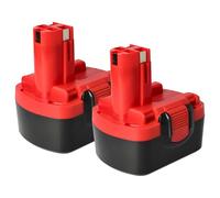 vhbw 2x Batterie remplacement pour Bosch BAT025, 2 607 335 711, 2 610 909 013, BAT038, BAT040, BAT041 pour outil électrique (3000 mAh, NiMH, 14,4 V)