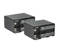 vhbw 2X Batterie Remplacement pour Canon BP-975 pour caméra vidéo caméscope (6600mAh, 7,4V, Li-ION)