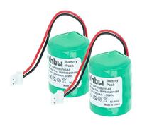 vhbw 2X Batterie Remplacement pour Honeywell GP250BVH5A6, CP300H, GP320BVH5A6 pour système d'alarme (230mAh, 6V, NiMH)