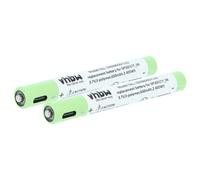 vhbw 2x Batterie remplacement pour Ledlenser SP502177_SR pour lampe de poche ou frontrale (650mAh, 3,7V, Li-polymère)