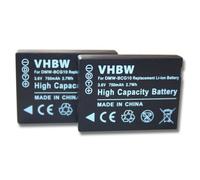 vhbw 2x Batterie remplacement pour Leica BP-DC7E, BP-DC7 pour appareil photo (750mAh, 3,6V, Li-ion)